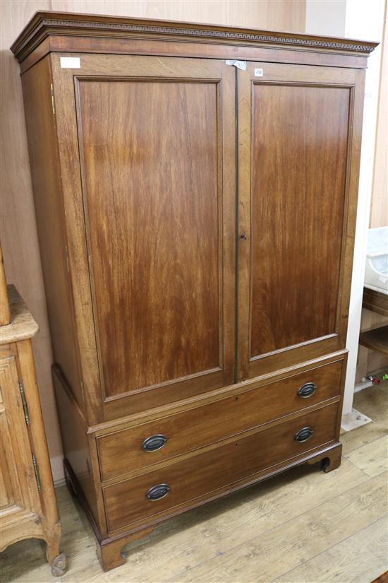 A mahogany wardrobe, W.119cm